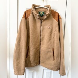 Vintage Cabela's Women's Brown Horse Embroidered Fleece Jacket